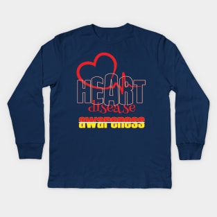 Heart disease awareness month Kids Long Sleeve T-Shirt